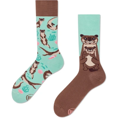 Afbeelding van Many Mornings Unisex sokken Otter Stories Maat: 39 42