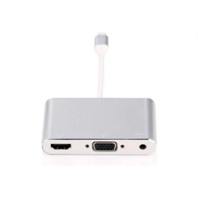 Image de MicroConnect Adaptateur Lightning mâle pour HD 15 (VGA), jack mini, HDMI femelle argent