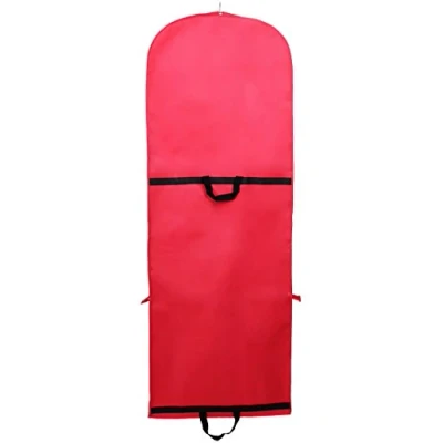 Afbeelding van TUKA i AKUT TKB1001 Ademende kledingtas, 180 cm x 64 cm, opvouwbare beschermhoes voor trouwjurken, avondjurken, kostuums, jassen, langdurige opslag en transport, rood