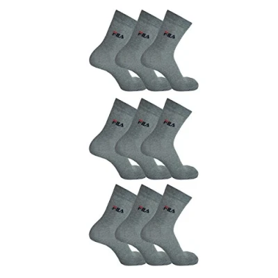 Afbeelding van Fila Normal Socks 3 Pack Dunne Sokken 35 38 Grijs
