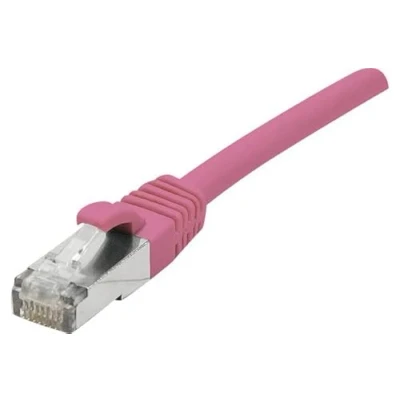 Afbeelding van Exertis Connect Patchkabel S/FTP (PiIMF), Cat 6A (EIA/TIA), roze, 1,0 m met extra slanke knikbeveiliging. (S/FTP, CAT6a, 1 m), Netwerkkabel