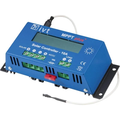 Afbeelding van IVT MPPTplus 10A Laadregelaar voor zonne energie MPPT 12 V, 24 V 10 A