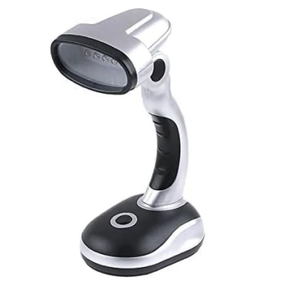 Afbeelding van garden mile® Draagbare 12 led bureaulamp voor werk, thuis, kantoor, lezen, nachtkastje, campinglantaarn, draadloze lantaarn, bureaulamp, werkt op batterijen