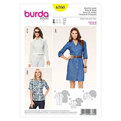 Afbeelding van Burda Naaipatroon 6760 Jasje in variaties en jurk