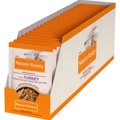 Afbeelding van Nature&#039;s Variety Bites in Saus 22 x 85 g Kattenvoer met Kalkoen