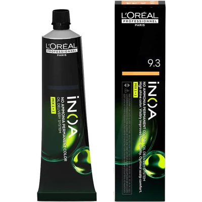 Afbeelding van Permanente Kleur L&#039;Oreal Professionnel Paris Inoa Color Nº 9.3 Zeer licht Goudblond (60 g)