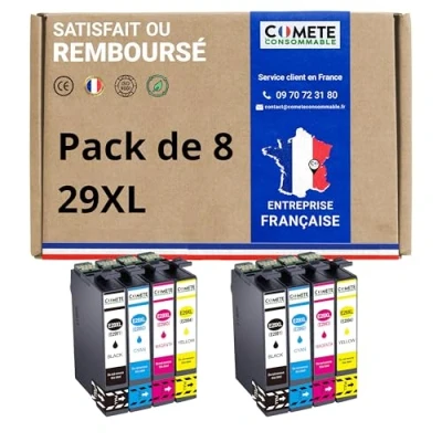 Image de COMETE 29XL 8 Cartouches d&#039;encre Compatibles Epson Marque française