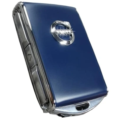 Afbeelding van Autosleutelhoes voor Volvo XC40 XC60 XC90 V60 V90 S60 S90, S60, S90 (mat blauw)