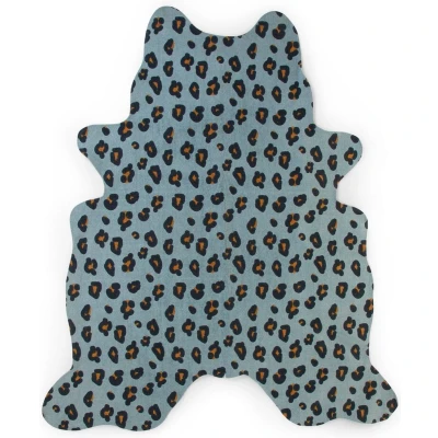 Afbeelding van Kindertapijt Leopard 145x160 Cm Blauw