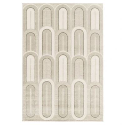 Afbeelding van Retro Vloerkleed Forme Pavé Taupe 200x290 Cm