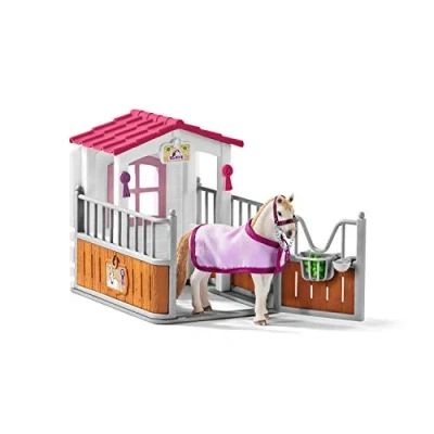 Afbeelding van Schleich Horse Club Speelfigurenset Lusitano en haar Gezellige Paardenstal Kinderspeeldgoed voor Jongens Meisjes vanaf 5 jaar 12 Onderdelen 42368
