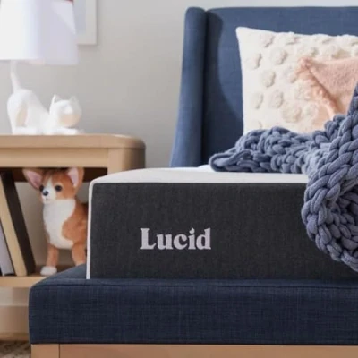 Afbeelding van LUCID Matras van 20 cm traagschuim Zacht Verrijkt met verkoelende gel en bamboehoutskool Matras, 135 x 190