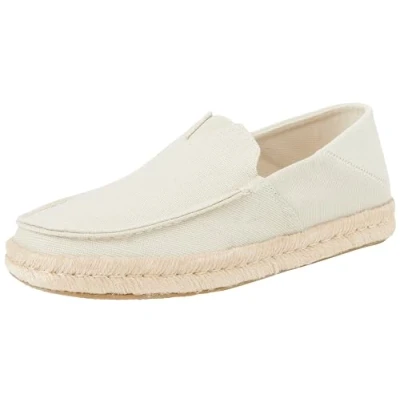 Afbeelding van TOMS Alonso mocassins van touw, mocassinzool voor heren, Fog Heritage canvas suède