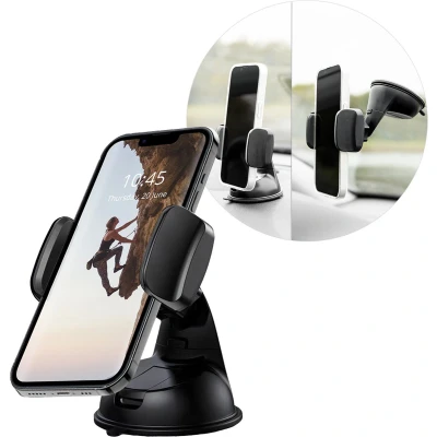 Afbeelding van iMoshion Telefoonhouder Auto Dashboard of Voorruit Telefoonhouders Accessories GSM Houder 360 draaibaar Zwart