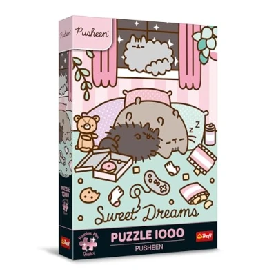 Afbeelding van Trefl Premium Plus Quality Puzzel Pusheen 1000 stukjes, puzzelserie met favoriete figuren, voor volwassenen en kinderen vanaf 14 jaar