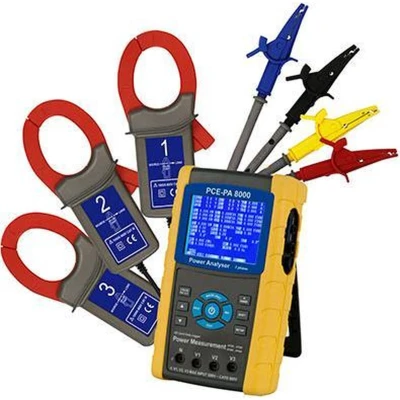 Afbeelding van PCE Instruments Netwerkanalyser 3 fasig Met logger, Incl. stroomtang