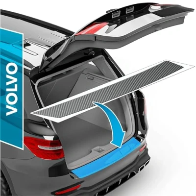 Afbeelding van uProtect Beschermfolie voor de kofferbak, complete set Volvo XC60 2 (II) 246 I 2017 2024 Achterbumper Zelfklevende carbonfolie