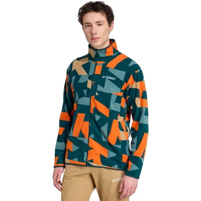 Afbeelding van adidas Terrex Multi Printed Fleece Ritsjack Heren Groen S