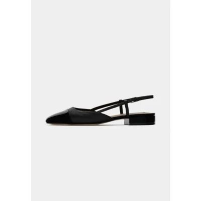 Afbeelding van Steve Madden Belinda Slingback ballerina ́s, Dames, Maat: 39, Black Leer