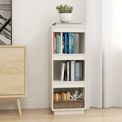 Afbeelding van Boekenkast/kamerscherm 40x35x103 cm massief grenenhout wit