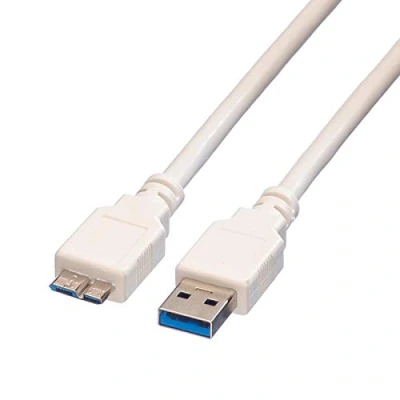 Afbeelding van VALUE USB 3.2 Gen 1 kabel, type, A m Micro B M, wit, 0,15