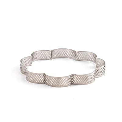 Afbeelding van Decora 0064081 Microgeperforeerd silhouet bloem 16 x 3,5 H cm roestvrij staal