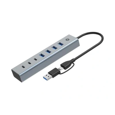 Afbeelding van Conceptronic HUBBIES20G interface hub USB 3.2 Gen 1 (3.1 1) Type C 5000 Mbit/s Grijs