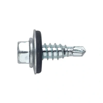 Afbeelding van Index ARE166320 zeskantschroef gereduceerd, 8 mm, met sluitring P 16 EPDM, verzinkt, 6,3 x 20