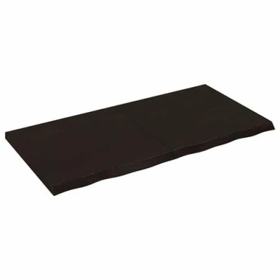 Afbeelding van Wandschap 120x60x4 cm behandeld massief eikenhout donkergrijs