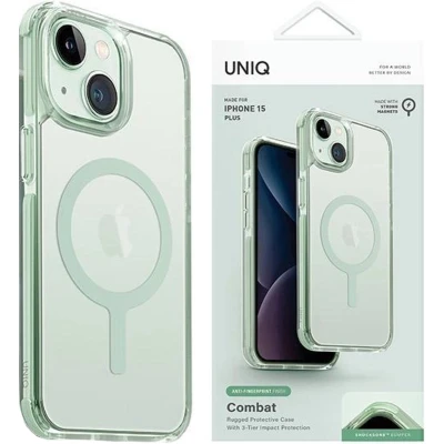 Afbeelding van UNIQ Combat Magclick Oplaadhoesje voor iPhone 15 Plus / 14 mint