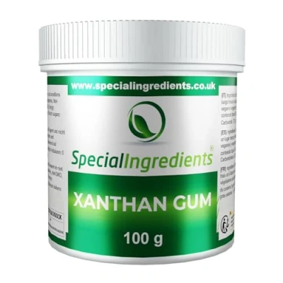 Afbeelding van XANTHAN 100 g extra fijn poeder in levensmiddelenkwaliteit glutenvrij, niet GMO (Duitse etiketten en handleiding)