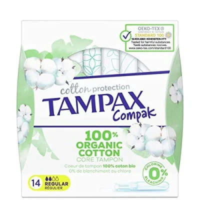 Afbeelding van Tampax Cotton Regular Tampons, Pak Van 14 Stuks Tampons