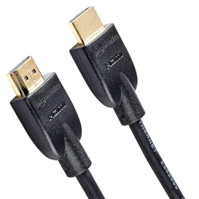 Afbeelding van Amazon Basics High Speed HDMI kabel, 18 Gbps, 4K @ 60Hz, 2160p, Ethernet Ready, 1,8 m, zwart