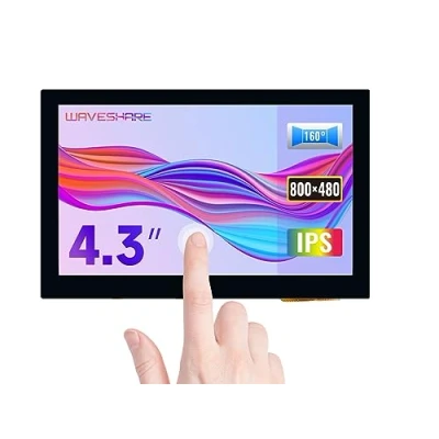 Afbeelding van Waveshare 4.3inch LCD Capacitive Touch Display for Raspberry Pi 4B/3B+/3A+/3B/2B/B+/A+ 800x480 IPS Wide Angle MIPI DSI Interface Screen
