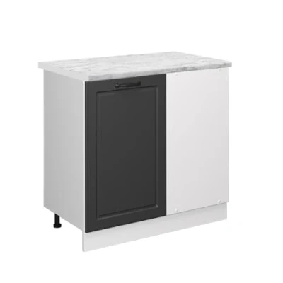 Afbeelding van Vicco Hoekkast R Line, Antraciet landhuis/Wit, 86 cm WB Marmer