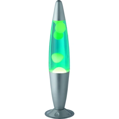 Afbeelding van Reality Leuchten Lavalamp Zilver Groen 40cm