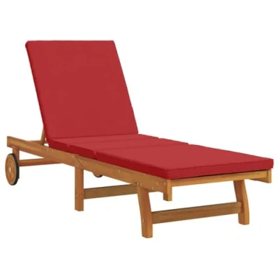 Afbeelding van vidaXL Zonnebank Bruin, Rood