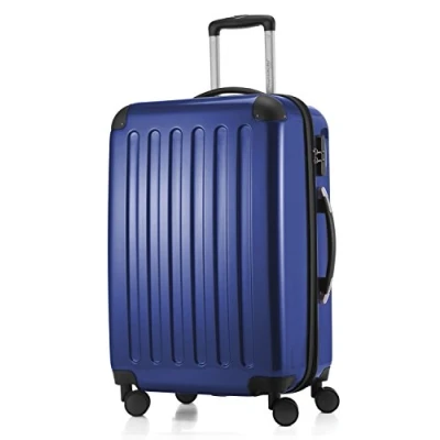 Afbeelding van HAUPTSTADTKOFFER Alex harde Koffer trolley rolkoffer reiskoffer, 4 dubbele wielen, uitbreiding, donkerblauw, Mittelgroßer Koffer,