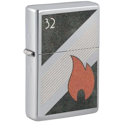 Afbeelding van ZIPPO 32 Flame Vintage chroom gepolijst kleur 60006603 originele aansteker