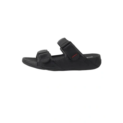 Afbeelding van Fitflop Gogh Moc Slide verstelbare open teen sandalen voor heren, zwart.