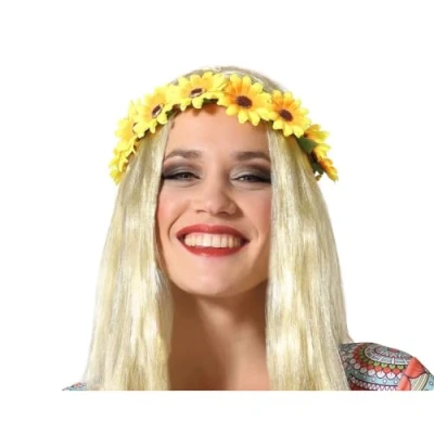 Afbeelding van hoofdband Blommor Geel Jaren 60
