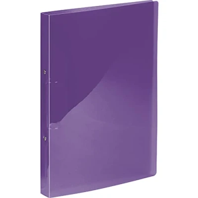 Image de Kangaro Classeur à anneaux violet transparent (polypropylène, format A4, 2 de 16 mm, dos 20 mm)