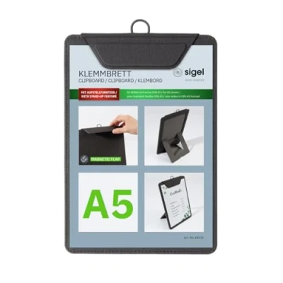Afbeelding van Menukaart klembord Sigel A5 antraciet