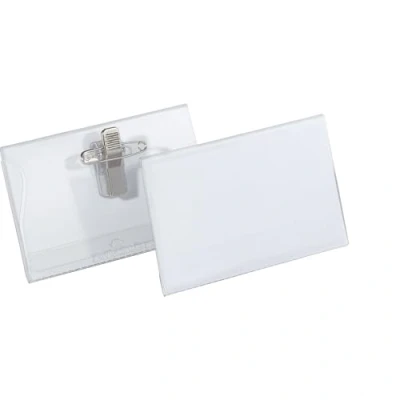 Image de Durable 815719 boite de 50 porte badges avec combi clip 40 x 75 mm 8157 19