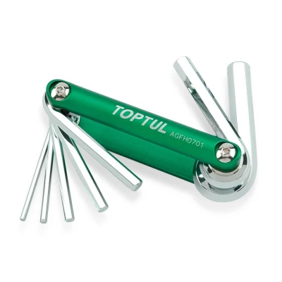 Afbeelding van TOPTUL AGFH0701 Haakse schroevendraaierset H1, H2.5, H3, H4, H5, H6, H8, H10 8