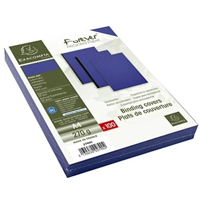 Afbeelding van Exacompta 100 stuks A4 lederen boekbinders, donkerblauw, 2790C