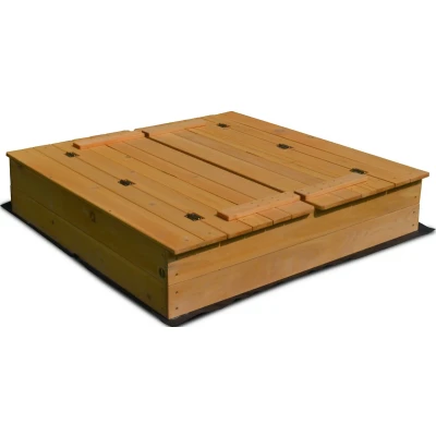Afbeelding van Rijoka Houten Zandbak Inklapbaar 2 Banken Inclusief Grondzeil 127x123x23cm