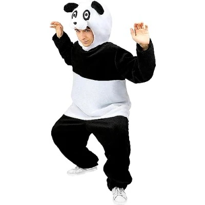 Afbeelding van Funidelia Panda Kostuum voor vrouwen en mannen Dieren, Beer Volwassenen Accessoire verkleedkleding rekwisieten Halloween, carnaval &amp; feesten Maat S M Wit
