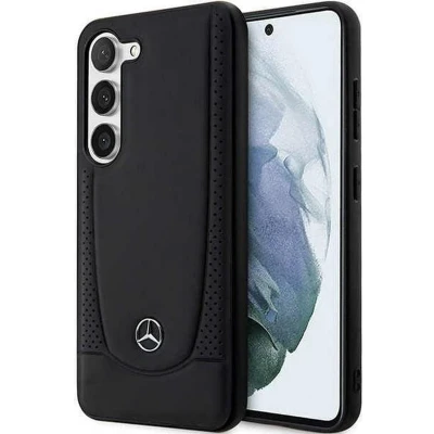 Afbeelding van Mercedes Benz Urban Leather Back Case Geschikt voor Samsung Galaxy S23 FE (S711) Zwart