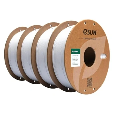 Afbeelding van eSUN PLA filament 1,75 mm, Basic filament, maatnauwkeurigheid +/ 0,05 1 kg per spoel, 4 spoelen voor 3D printers, koud wit x